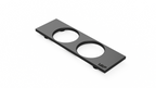 BMW E36 DIN radio plate 2x 52mm gauge face render