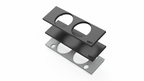 BMW E36 DIN radio plate 3MF file front view