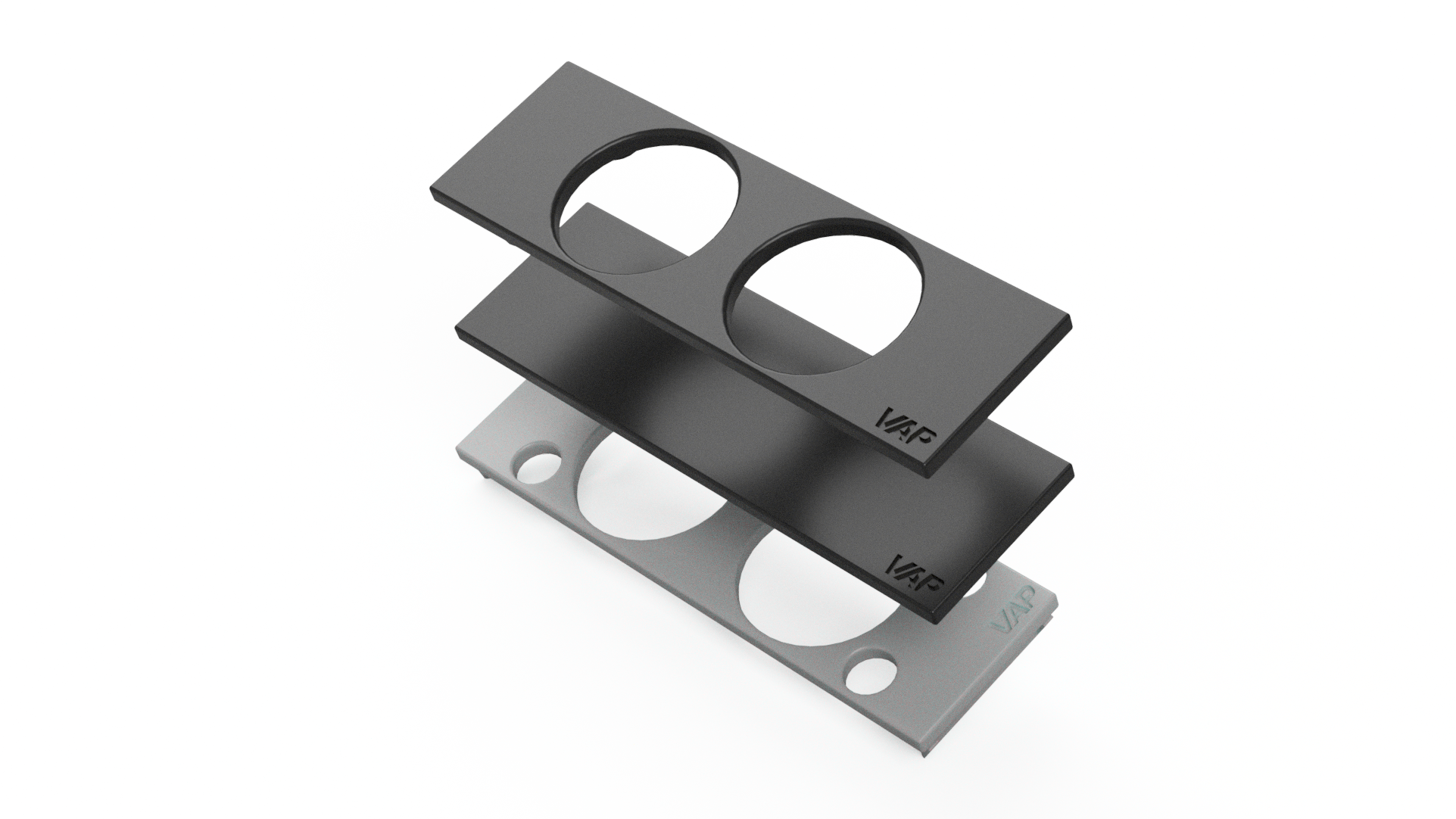 BMW E36 DIN radio plate 3MF file front view