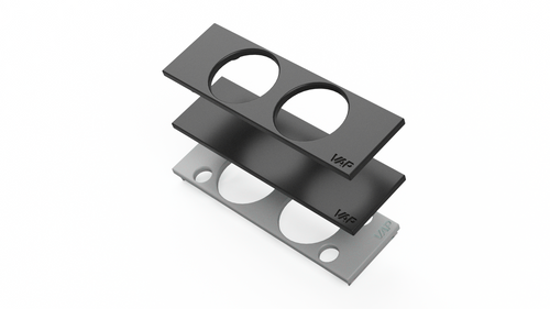 BMW E36 DIN radio plate 3MF file front view
