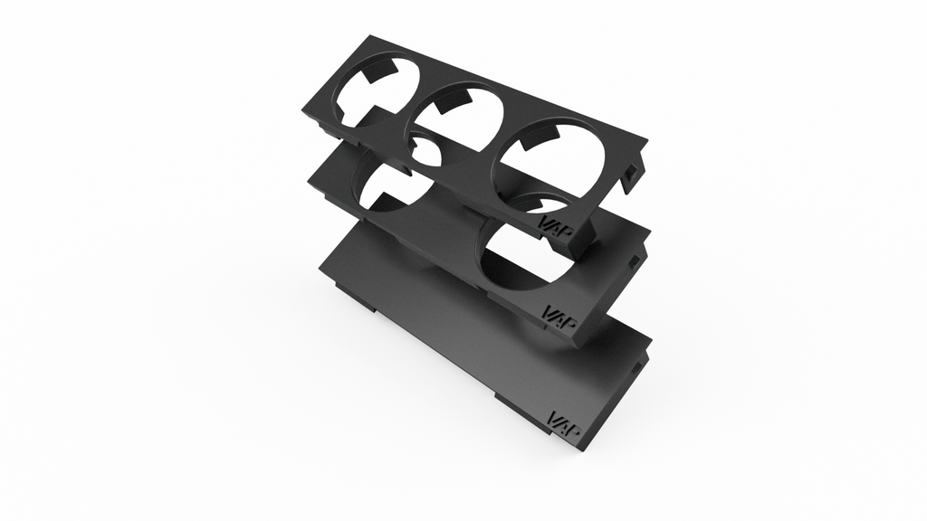BMW E36 52mm console gauge face 3MF file exploded view