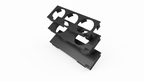 BMW E36 52mm console gauge face 3MF file exploded view